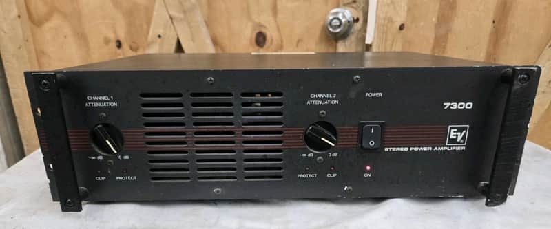 Electro Voice EV Model 7300 Stereo Power Amplifier - Working - 300 Watts Per Ch. image 1
