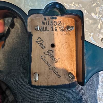 Don Grosh Bent top electric guitar hand made in the USA ohsc aged lake placid blue Trans blue image 4