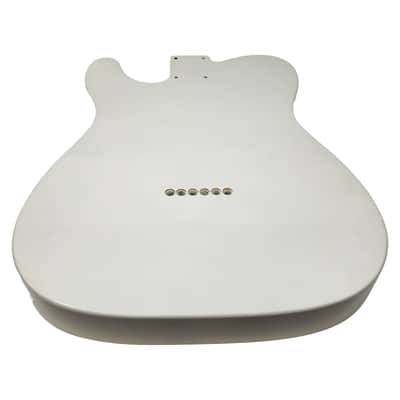 Olympic White T-Style Thinline Guitar Body – Roasted Ash – Fender-Spec – Semi-Hollow – Gloss Finish image 5