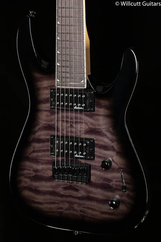 Jackson JS Series Dinky Arch Top JS22Q-7 DKA HT Amaranth Fingerboard Transparent Black Burst (819) image 1