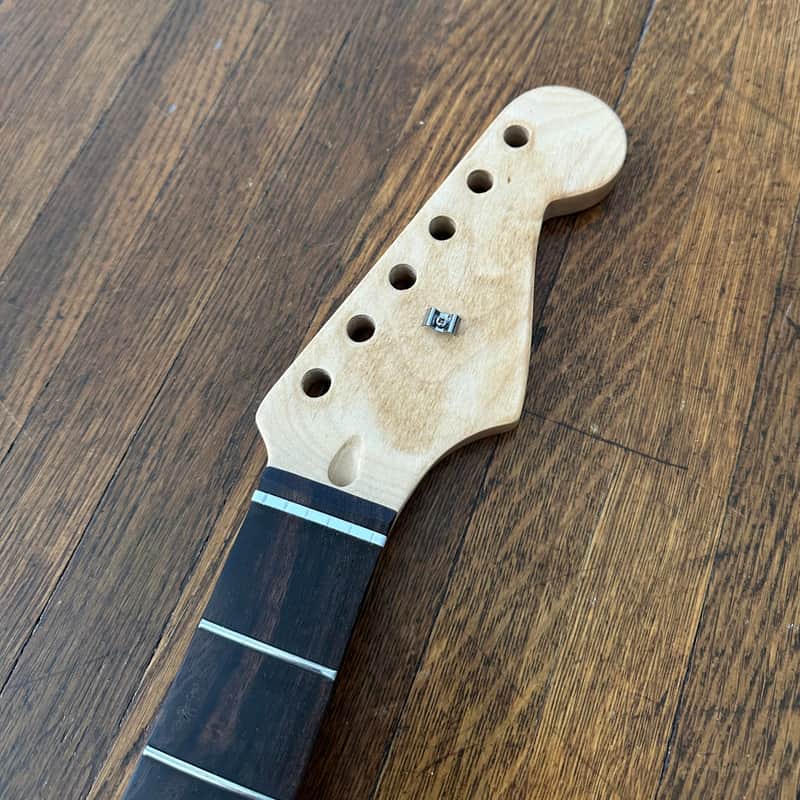 Strat Neck Replacement Part for Stratocaster Squier Laurel Standard Headstock 21 Frets Loaded with Nut String Trees, 10mm Tuners, Vintage style St Fretboard image 1