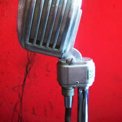Vintage RARE 1940's Turner 34X modified dynamic microphone Satin Chrome with cable # 2 image 7