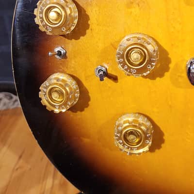 Vintage 1980s Hondo HL737 Singlecut LEFTY Sunburst image 6