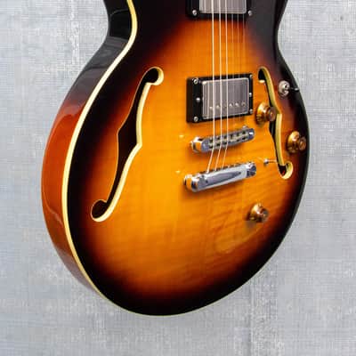 Used Vintage ( John Hornby Skewes) AV3 Semi-Hollow Electric - Sunburst image 6