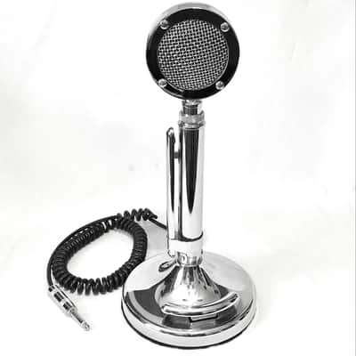 Beautiful Vintage 1970’s Astatic D-104 “Silver Eagle” Lollipop Microphone-Hot Amplified Crystal ! image 1
