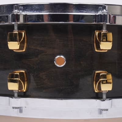 YAMAHA | MAPLE CUSTOM | SNARE DRUM | 14" x5.5" | BLACK LACQUER-14" x 5.5" image 11