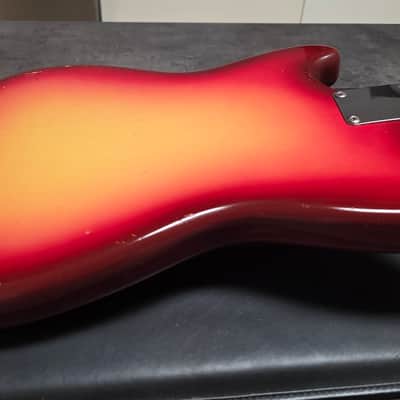 1962 Fender Musicmaster Sunburst FLAME Neck PRE-CBS Brazilian Rosewood slab board Maroon Burst American Vintage 60s 1960's USA baby stratocaster 3/4 short scale figured Music Master guitar image 16