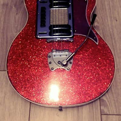 Hagstrom deluxe p-46 1961 red sparkle image 3