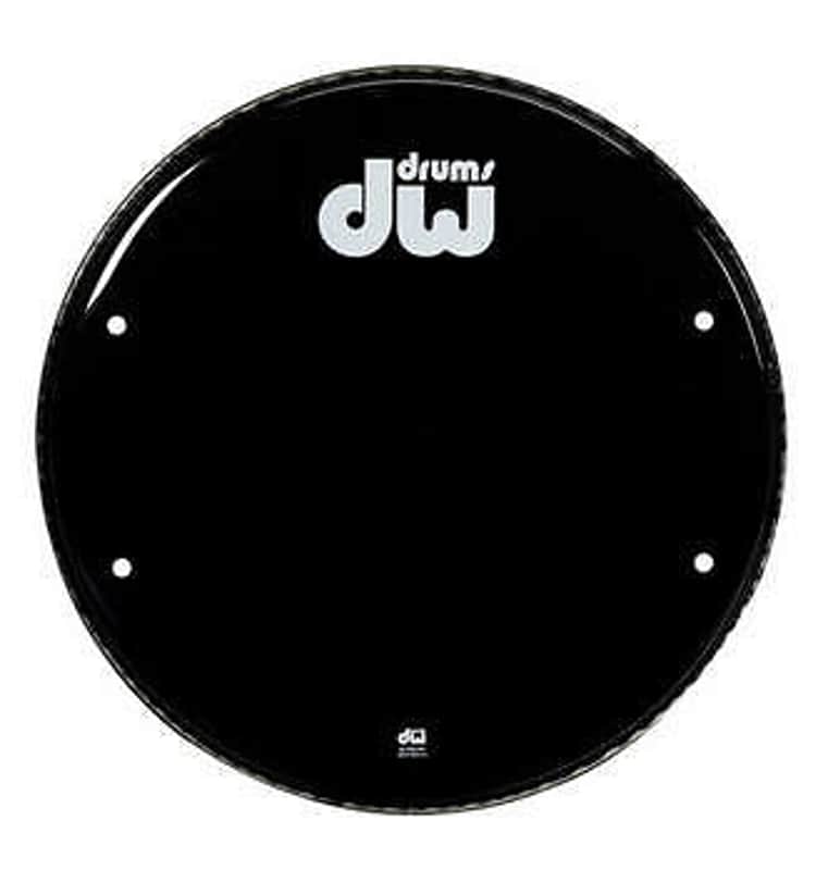 DW Gloss Black Bass Drum Head Vented - 22" image 1