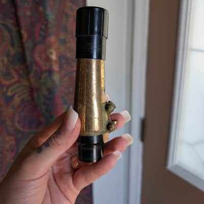 The Woodwind Co. Steel Ebonite Tenor Saxophone Mouth Piece marked "Meliphone Special" with the model B5 1940 image 9