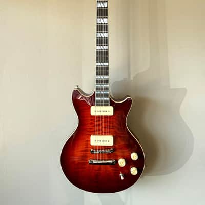 Huss and Dalton Meridian DC Custom - Angel-Step Flame Top - Fralin P-90s image 5