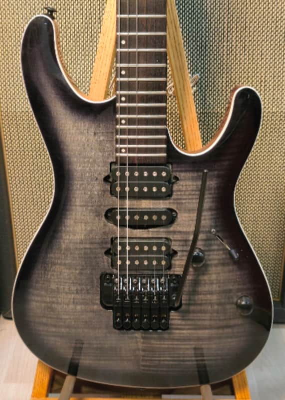 Ibanez KIKO10BP-TGB Premium Kiko Loureiro Signature with Rosewood Fretboard 2021 Transparent Gray Burst image 1