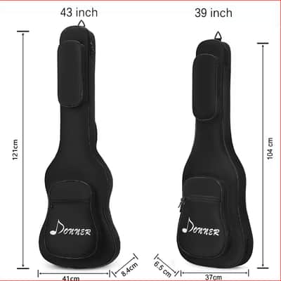 Donner 43/39 Inch Premium Electric Bass Guitar Gig Bag Backpack Case Cover Water-Resistant Nonwovens image 4