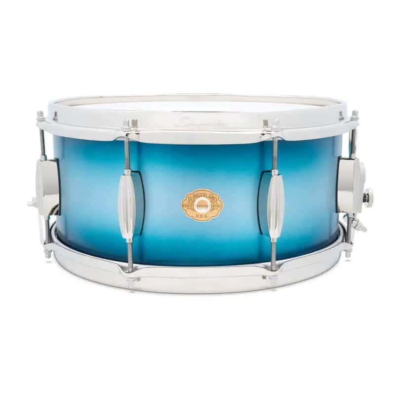Slingerland Radio King Artist Snare Drum 14x6.5 Blue & Silver Lacquer image 1