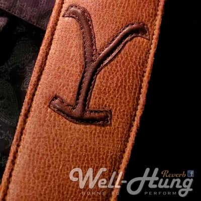 Well-Hung "Bunkhouse" - 3" wide padded guitar strap in saddle tan fabric image 4