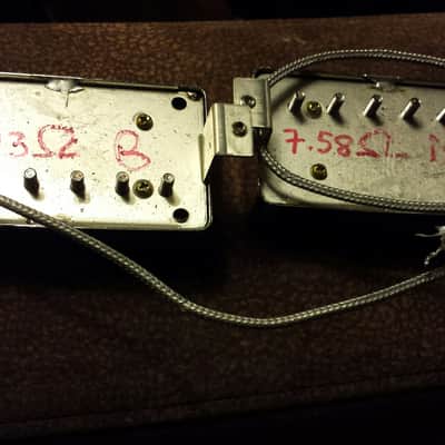 Tokai MKII PAF Humbucker alnico Pickups MIJ Love Rock 335 Japan Neck 7.6 Bridge 8.4 Ohms Cloth Wire image 2