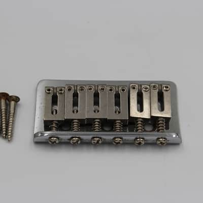 1990s Vintage Gotoh Japan Hardtail Bridge For Fender Stratocaster/Telecaster ~CHROME~ image 1