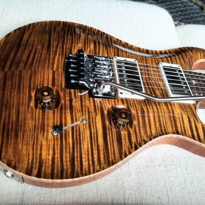 PRS Custom 24 Floyd 10 top 2014 - Black Gold Brazilian Fretboard Wood Library image 2