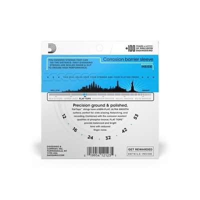 D'Addario EFT16 12-53 Regular Light Flat Tops Phos Bronze Acoustic Guitar String image 4
