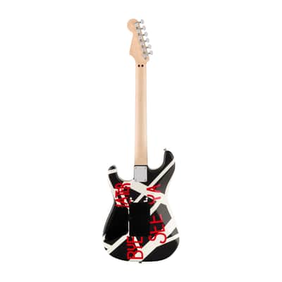 EVH Striped Series Circles, Maple Fingerboard W/Gig Bag - White and Black image 6