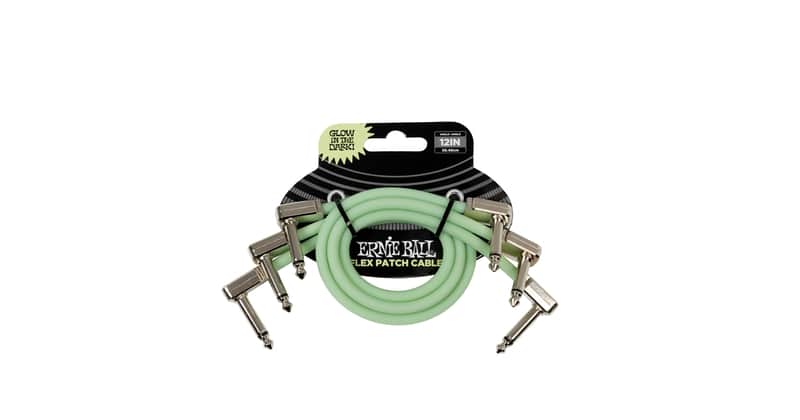 Ernie Ball 6476 Flex Patch Cable Glow In Dark 30.48 Cm 3 Pk image 1