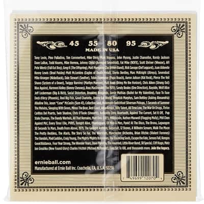 Ernie Ball Earthwood Slinky Phosphor Bronze Acoustic Bass Guitar Strings, 45-95 Gauge (P02070) image 3