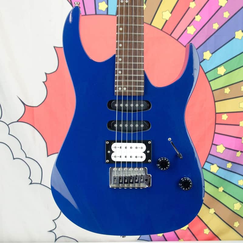 Used Washburn WR-120 Rocker Series Electric Guitar, Blue image 1