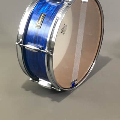1960s Vintage 14” Snare Drum Tempro MIJ Japan Blue Oyster Pearl Custom Restored Super Rare Made in Japan image 2
