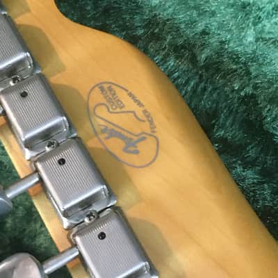 LEFTY! Vintage Fender Japan Custom Edition Tele Nitrocellulose Lacquer Sunburst Telecaster Collectors HSC 1 of 1! image 13