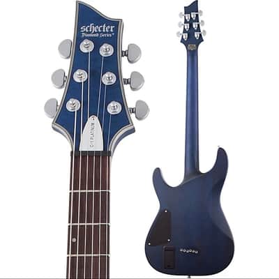 Schecter C-1 Platinum with Rosewood Fretboard 2022 - Present -Satin Transparent Midnight Blue image 2