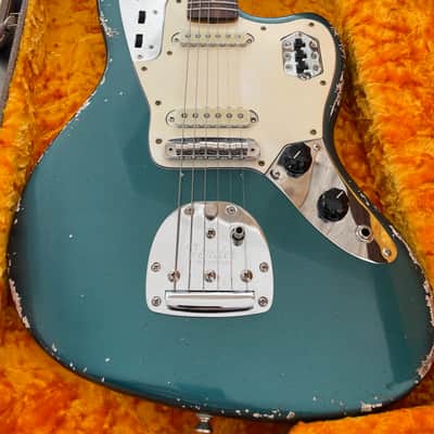 MJT Jaguar 2020 - Ocean Turquoise 60's Clone - John Frusciante Vibes Leslee onboard Seymour Duncan Fender parts Musikraft Neck image 14