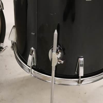 Yamaha Stage Series 4pc Black Drum Kit Set 12/13/16/22" Vintage 1980's image 20
