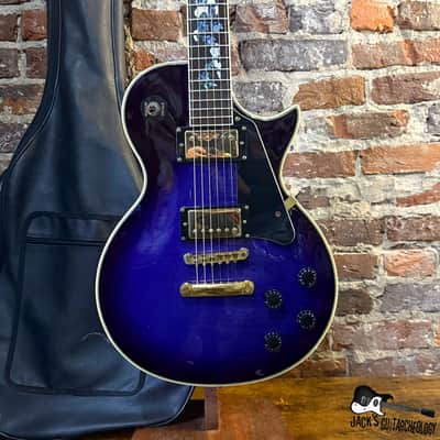 Jay Turser Single Cut Electric Guitar w/ Abalone Inlays (2000s - Purple / Blueburst)