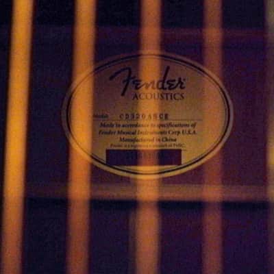 Fender CD320ASCE - Solid Spruce Top & Solid Mahogany Bk & Sides, w/Fishman Electronics image 18