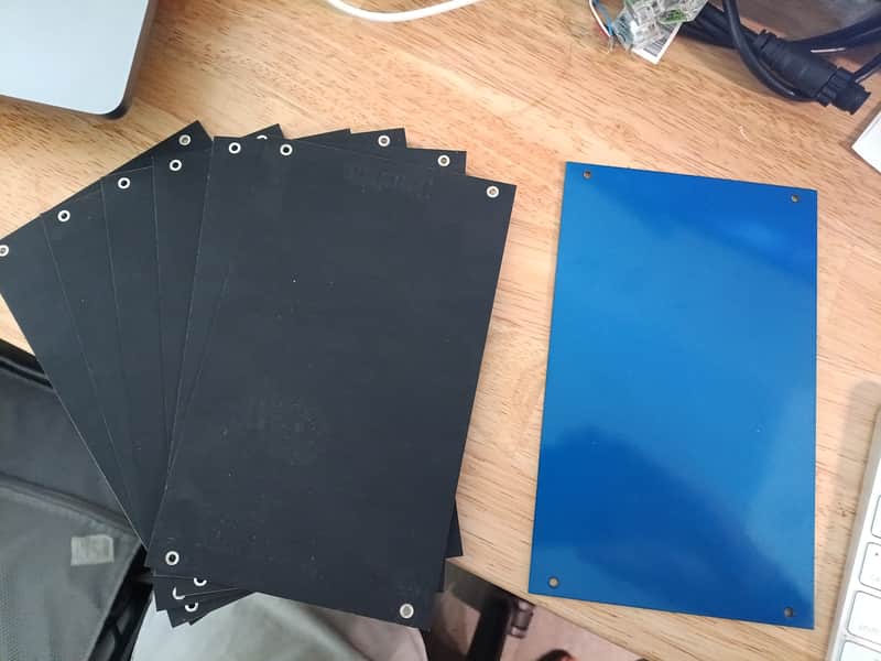 Buchla 4.25″ x 7″ blank covers - Black and Blue image 1