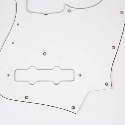 1974-1975 Vintage Fender Jazz Bass White PICKGUARD 3-Ply w/Original Screws 4-Bolt JBass Guitar 1970's image 3
