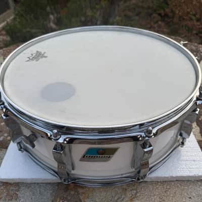 RARE Ludwig 10 LUG Vistalite Snare Drum White Opaque Acrylic 5x14 image 15