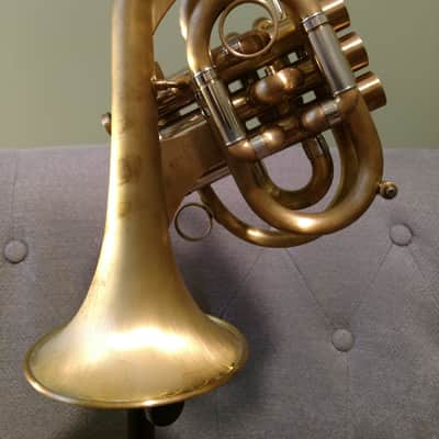 Brasspire P7 Upturned Bell Brushed Pocket Trumpet image 3
