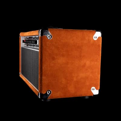 Pre-Owned  '22 Amplified Nation Bombshell 50-Watt Guitar Amp Head And 112 15-ohm 65-watt Matching Cab - Golden Brown Suede Owned by Ben Harper image 7