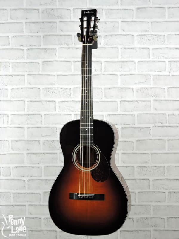 Eastman E1P-DLX-SB Acoustic Electric Parlor Guitar with Gig Bag image 1