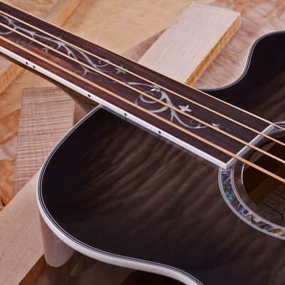 Michael Kelly Dragonfly 4 Fretless Acoustic Bass w/ Smoke Burst Finish MKD4FSBSFR image 7