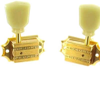 Grover 135G Vintage Series, Gold Tuning Machines 3 + 3 image 3