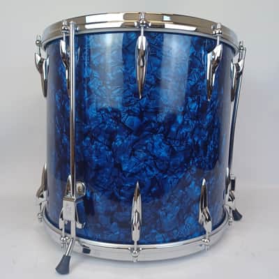 Premier 20,12,16" Blue Pearl Drum Set 3Ply Birch+Die-Cast-Rims Vintage 60s#54 UK image 24