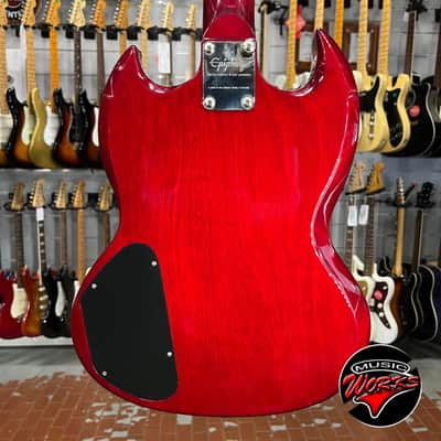 Epiphone   Eb 0 Sg Bass Cherry Repaired Hea DS Tock image 6