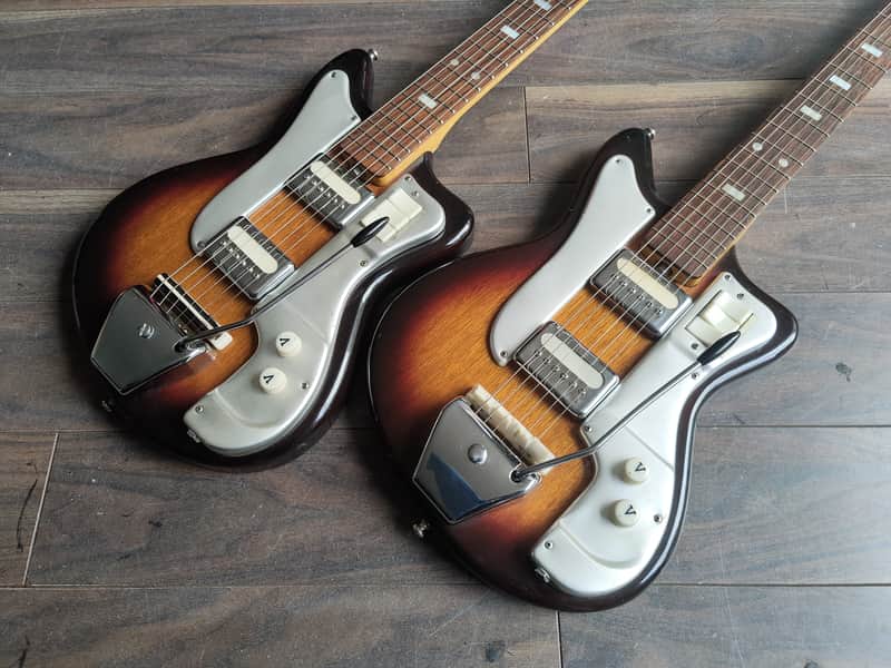 1960's Guyatone Japan LG-70 / Ibanez 1860 Electric Guitars (Matching Pair) image 1