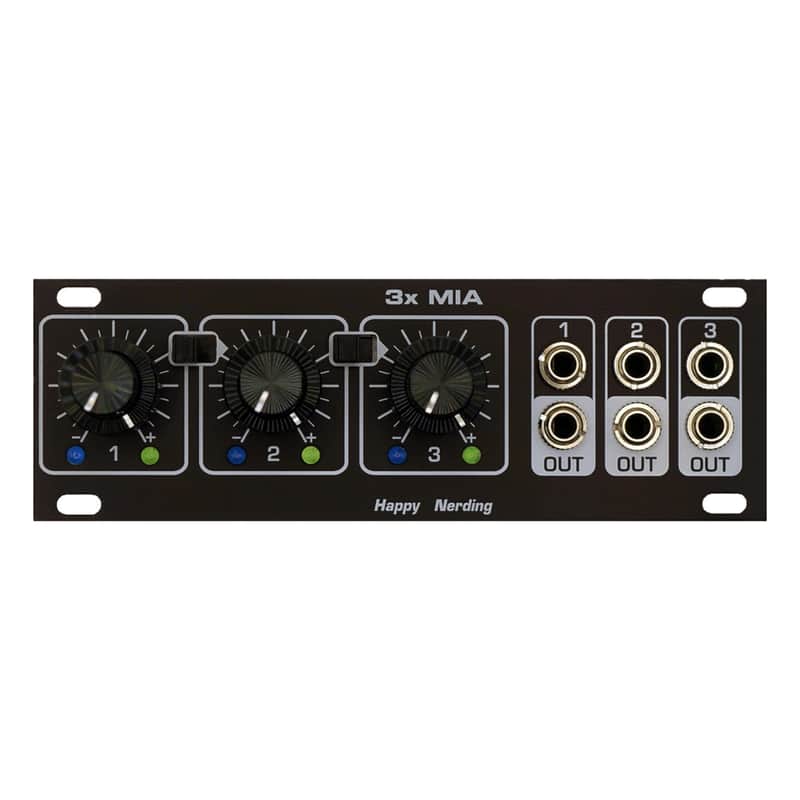 Happy Nerding 3xMIA 1U Eurorack Attenuverting Mixer Module (1U - Black) image 1