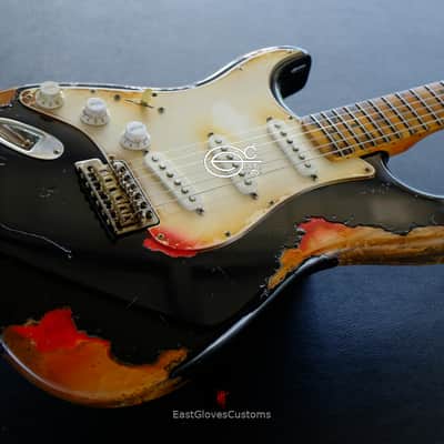 Fender Stratocaster Black Left Handed Heavy Aged Relic image 10