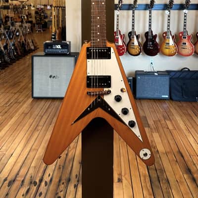Epiphone 1958 Korina Flying V (White Pickguard) - Aged Natural image 6