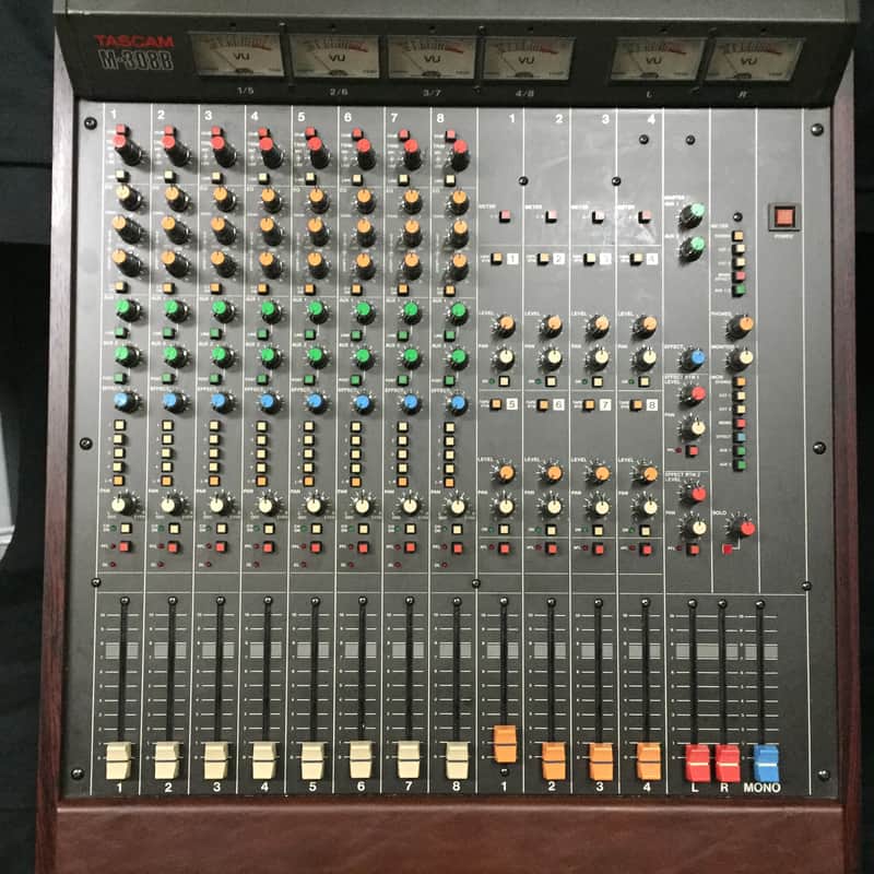 Tascam M-308B mixer 1980's wood panels | Reverb