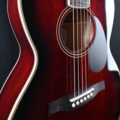 PRS SE P20E Parlor Acoustic Guitar Fire Red Burst #422 image 7